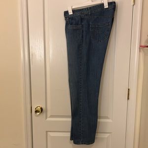 18W cross hatch blue denim Lee riders